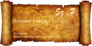 Szrnka Petra névjegykártya